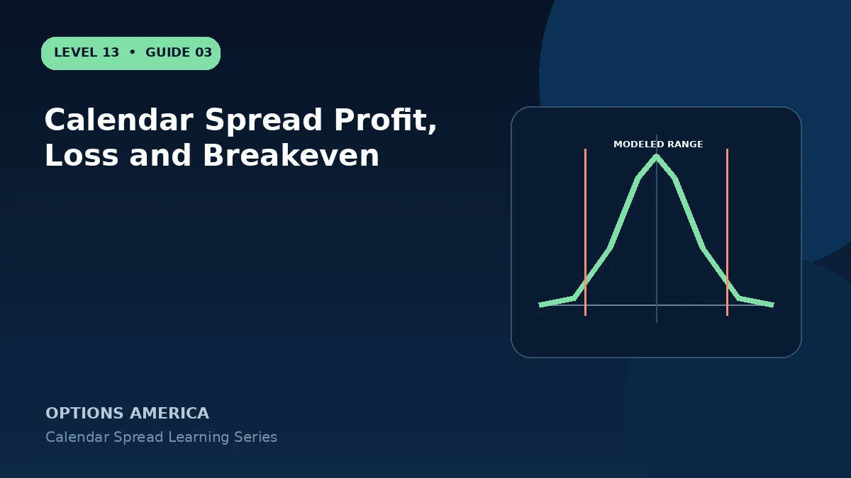 Calendar Spread Profit, Loss and Breakeven