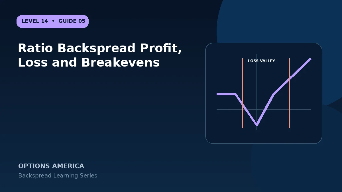 Ratio Backspread Profit, Loss and Breakevens