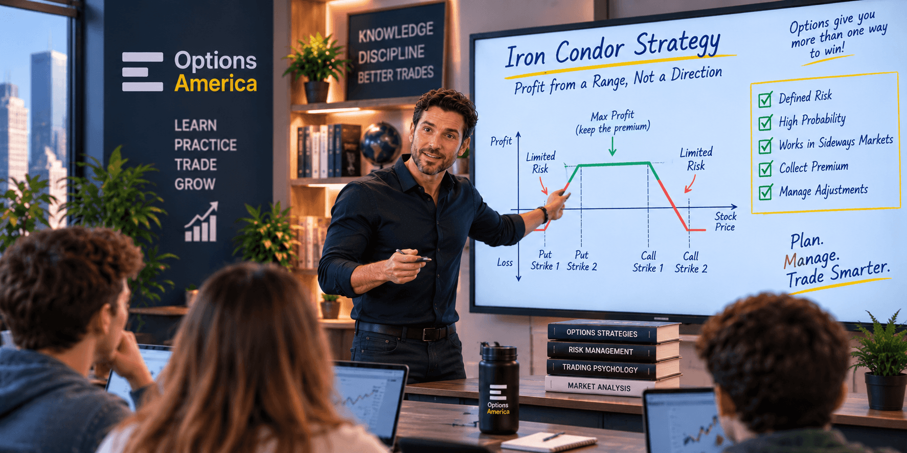 Options America instructor teaching VIX strategies