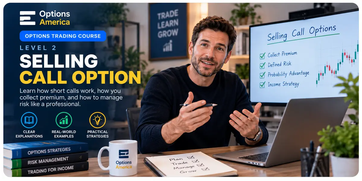 Selling call option course illustration